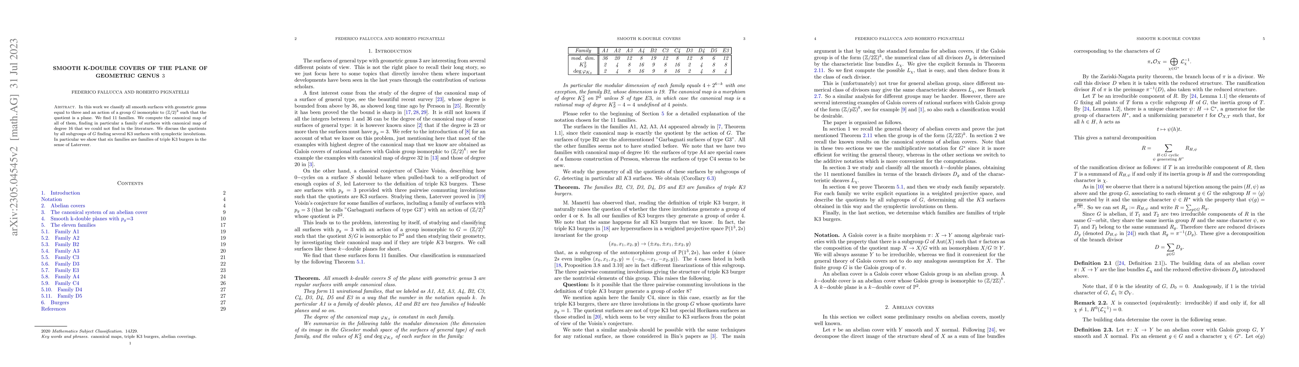 Thumbnail for Smooth k-double covers of the plane of geometric genus 3