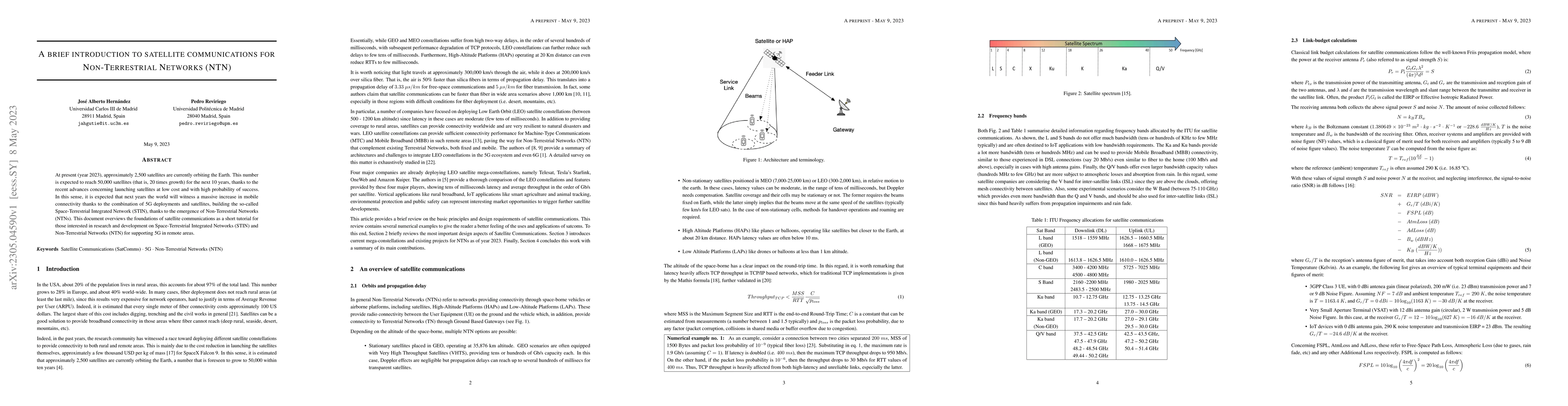 Thumbnail for A brief introduction to satellite communications for Non-Terrestrial
  Networks (NTN)