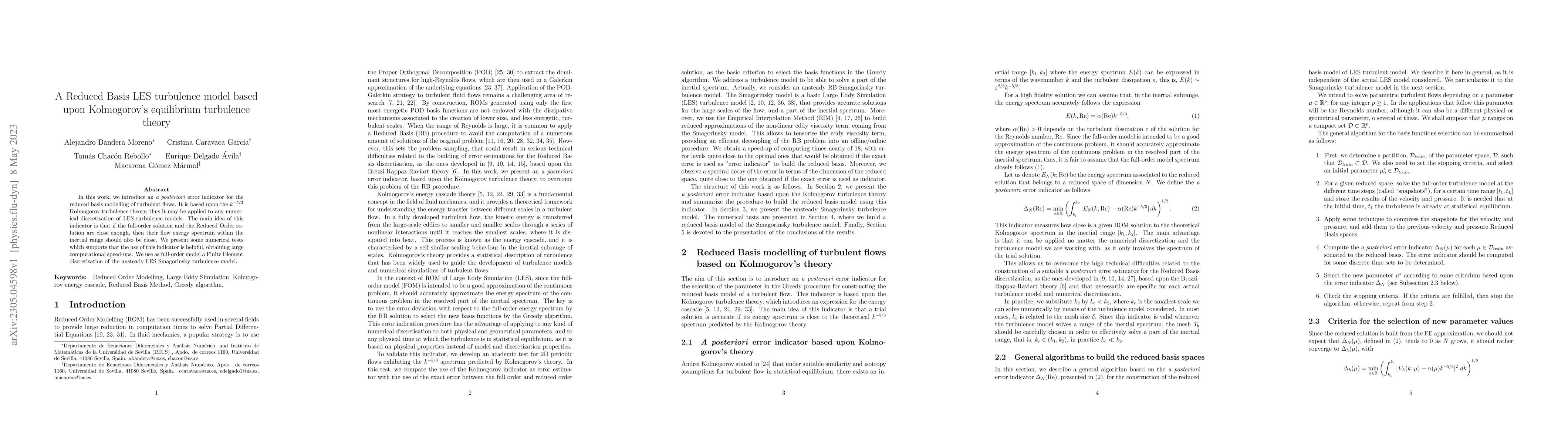 Thumbnail for A Reduced Basis LES turbulence model based upon Kolmogorov's equilibrium
  turbulence theory