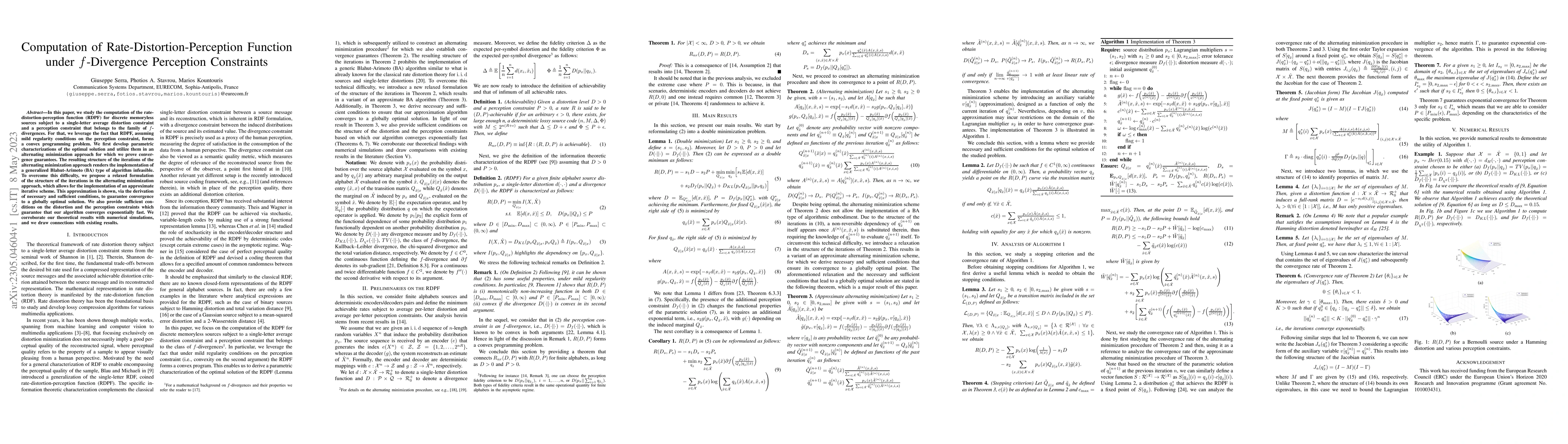 Thumbnail for Computation of Rate-Distortion-Perception Function under f-Divergence
  Perception Constraints