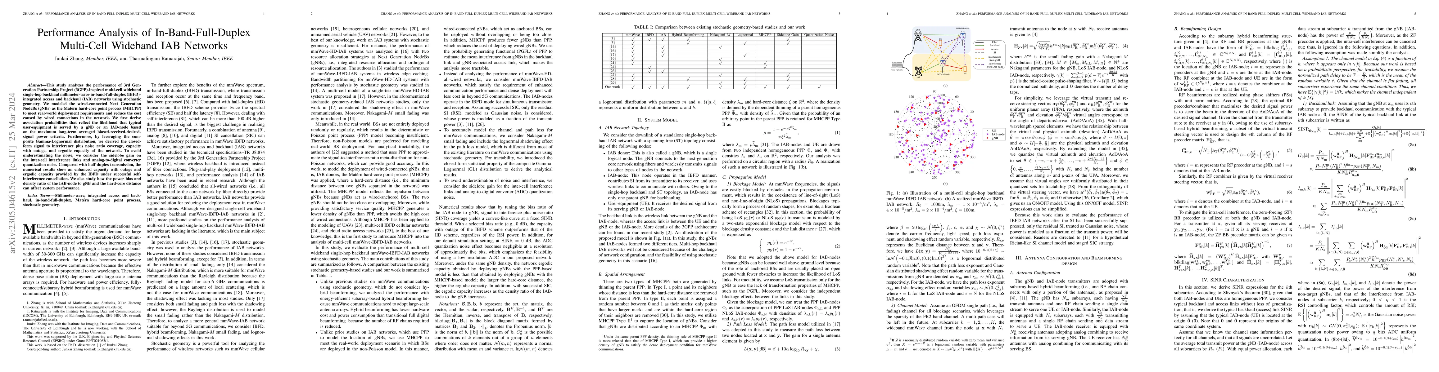Thumbnail for Performance Analysis of In-Band-Full-Duplex Multi-Cell Wideband IAB
  Networks