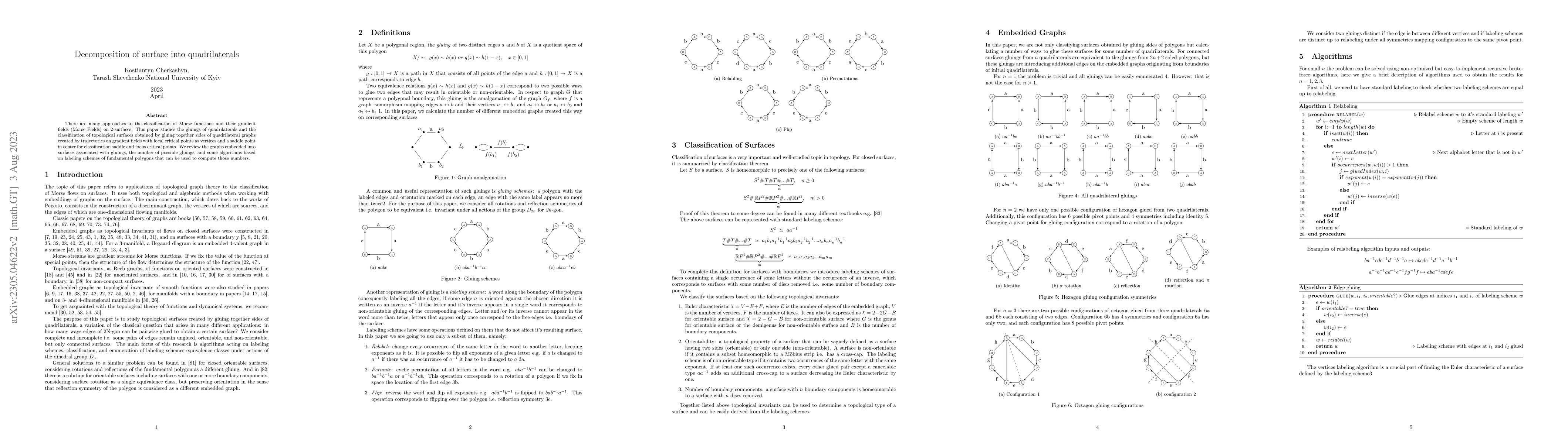 Thumbnail for Decomposition of surface into quadrilaterals