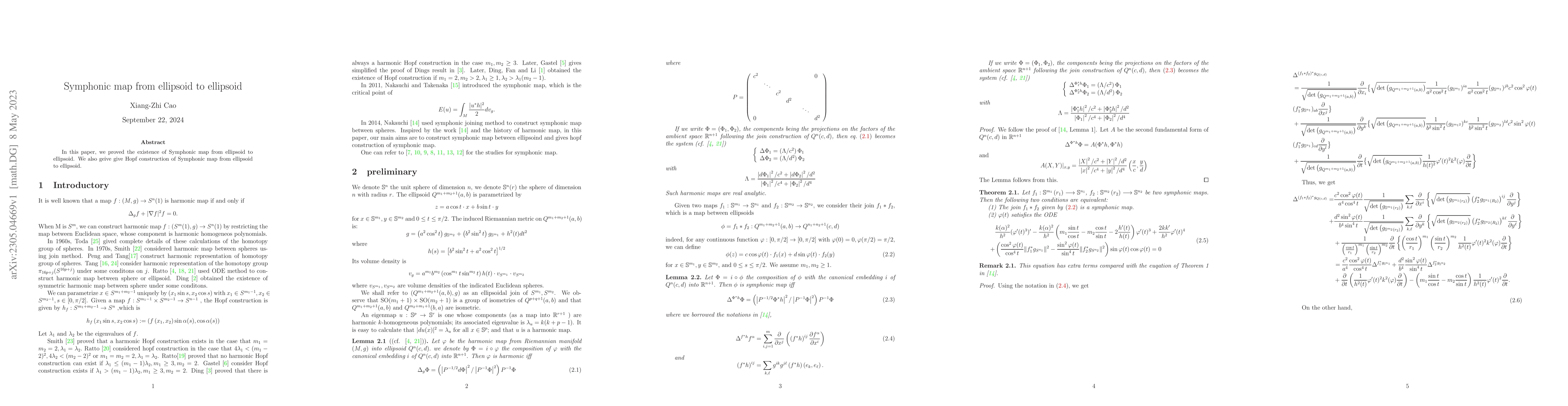 Thumbnail for Symphonic map from ellipsoid to ellipsoid