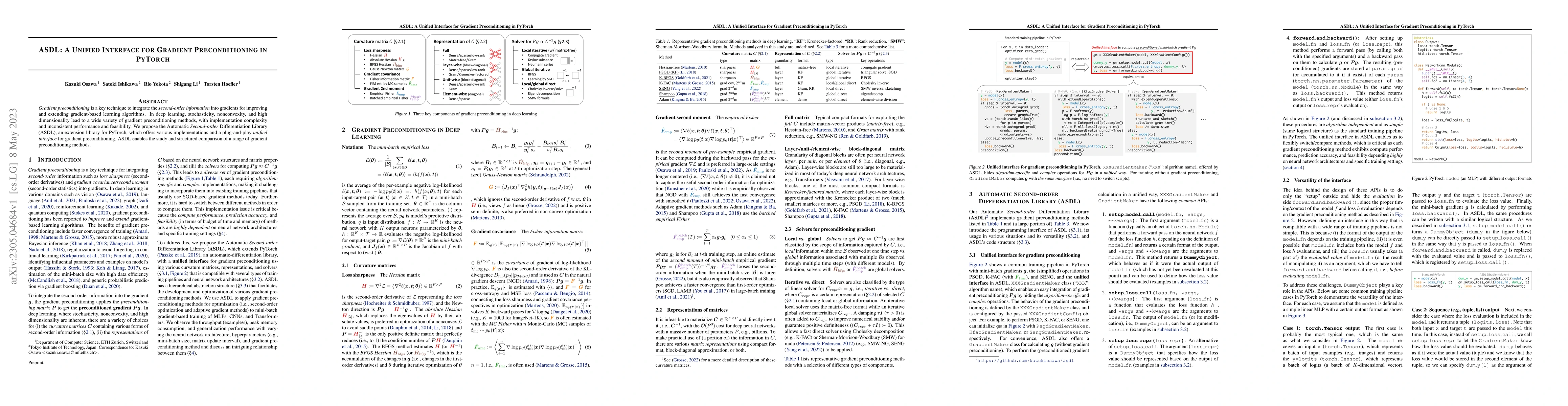 Thumbnail for ASDL: A Unified Interface for Gradient Preconditioning in PyTorch