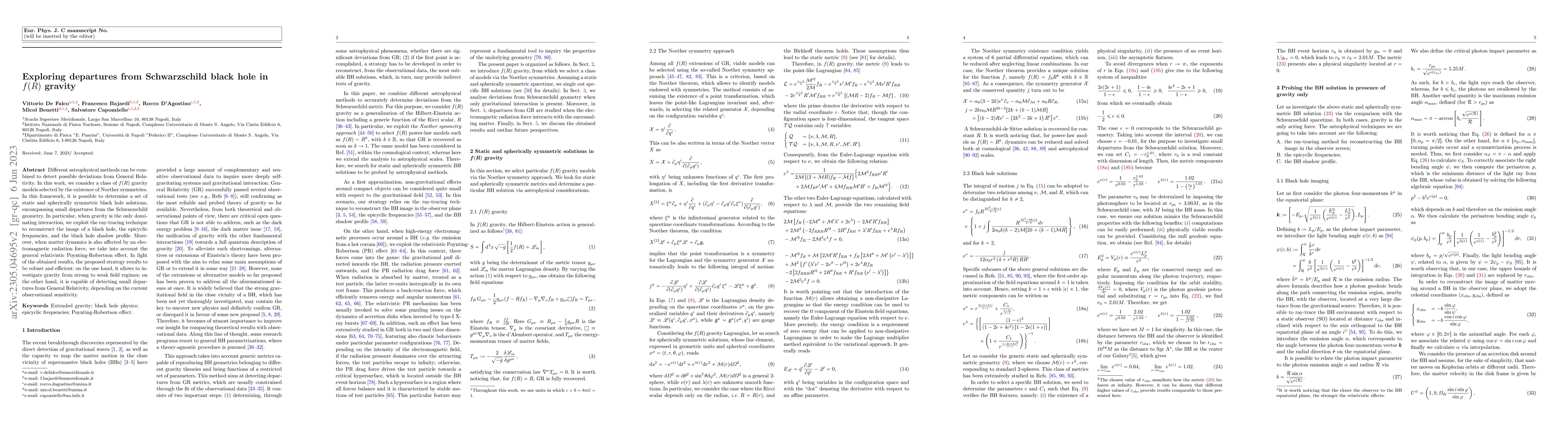 Thumbnail for Exploring departures from Schwarzschild black hole in $f(R)$ gravity