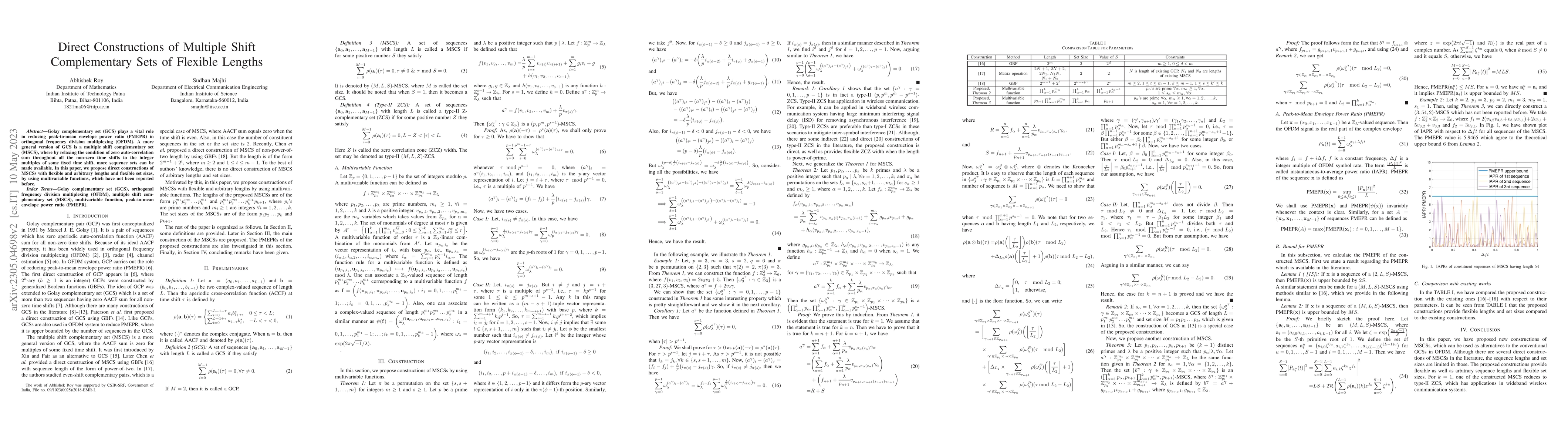 Thumbnail for Direct Constructions of Multiple Shift Complementary Sets of Flexible
  Lengths