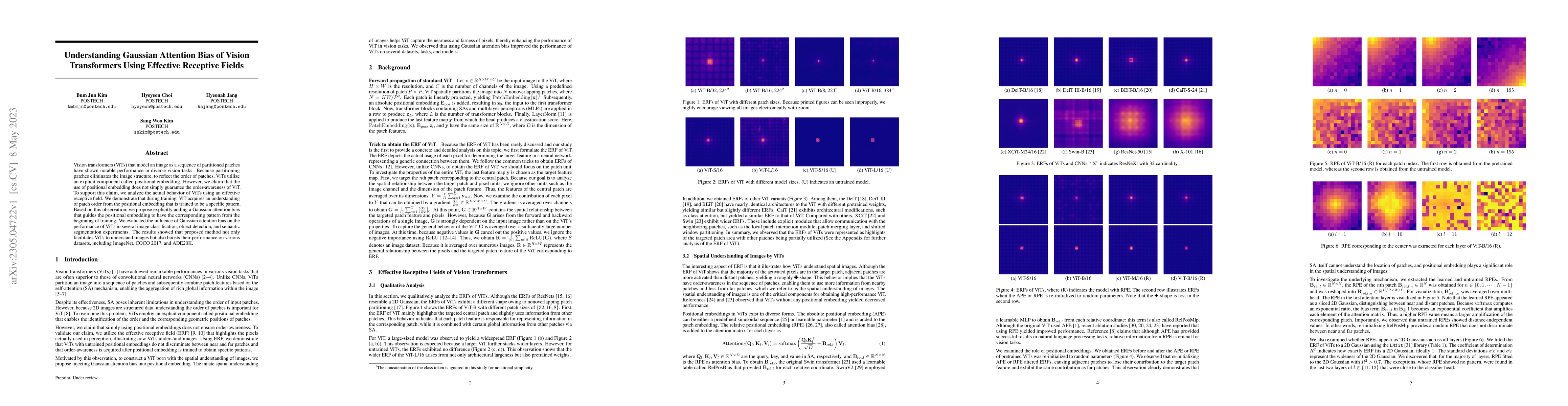 Thumbnail for Understanding Gaussian Attention Bias of Vision Transformers Using
  Effective Receptive Fields
