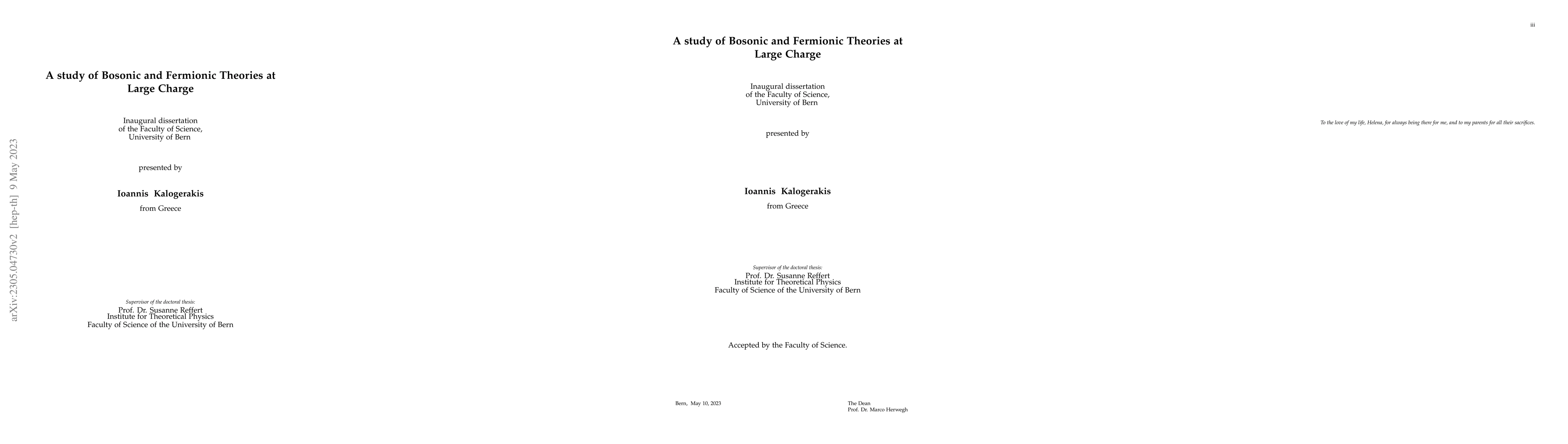 Thumbnail for A study of Bosonic and Fermionic Theories at Large Charge