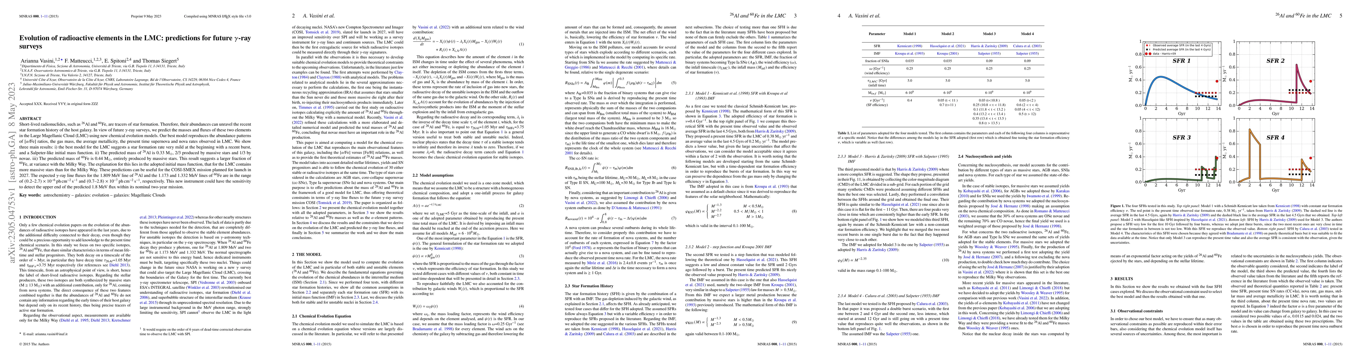 Thumbnail for Evolution of radioactive elements in the LMC: predictions for future
  gamma-ray surveys