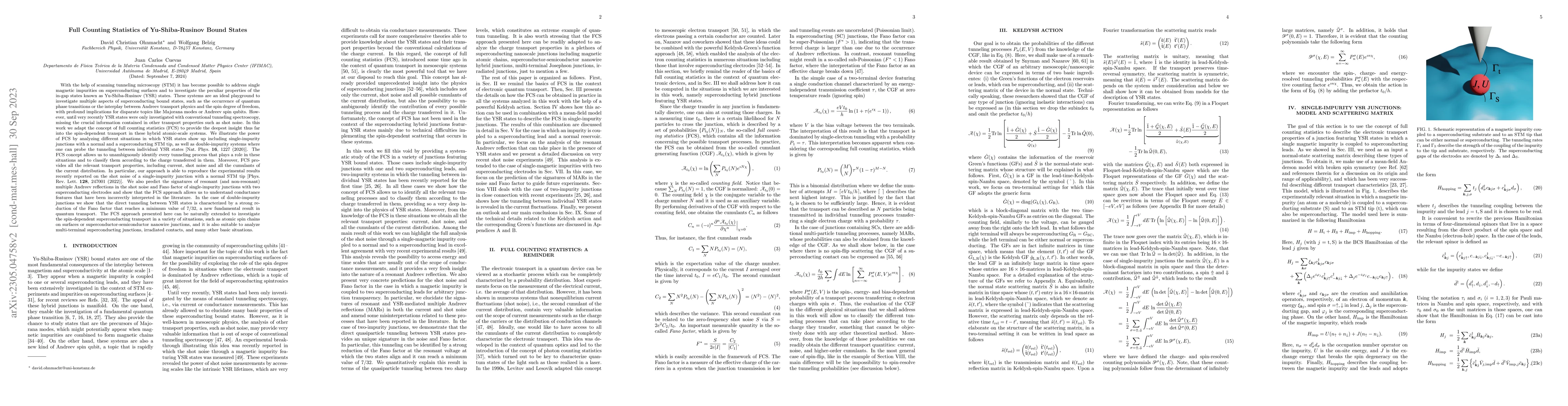 Thumbnail for Full Counting Statistics of Yu-Shiba-Rusinov Bound States