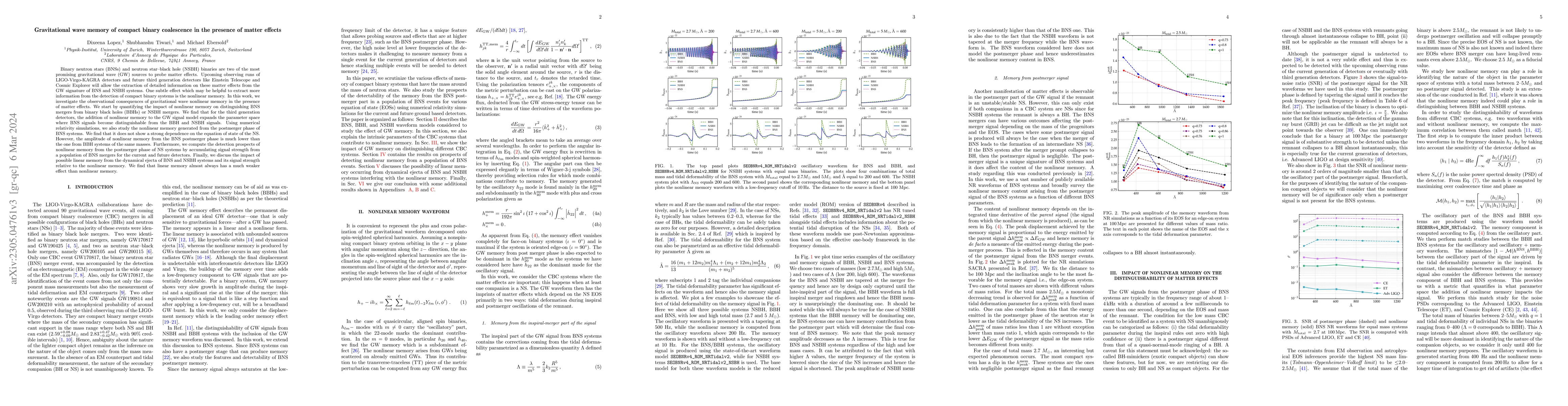 Thumbnail for Gravitational wave memory of compact binary coalescence in the presence
  of matter effects