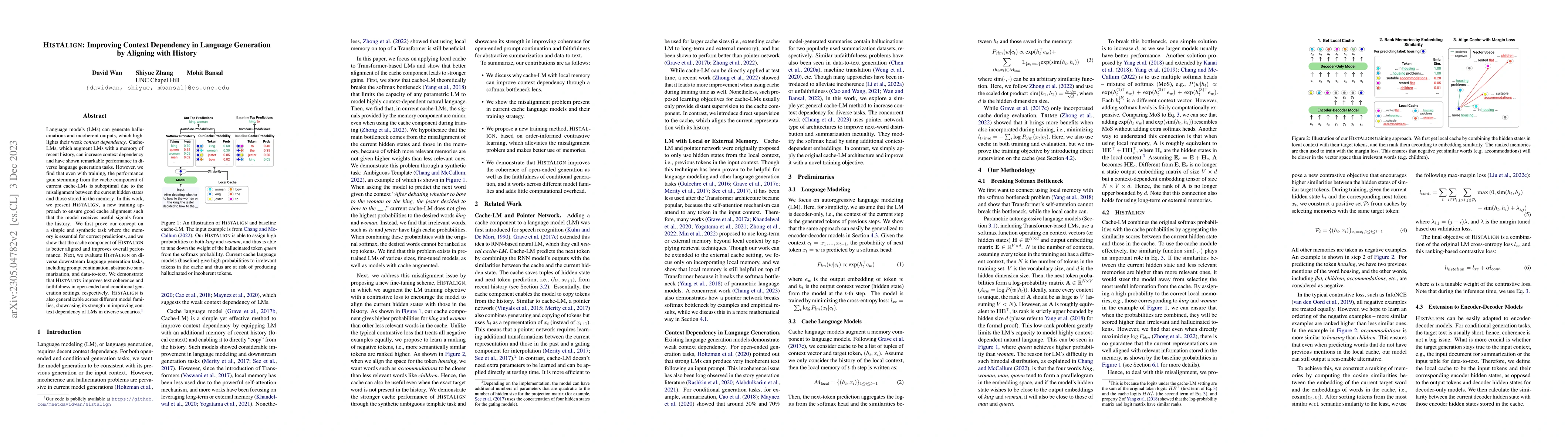 Thumbnail for HistAlign: Improving Context Dependency in Language Generation by
  Aligning with History