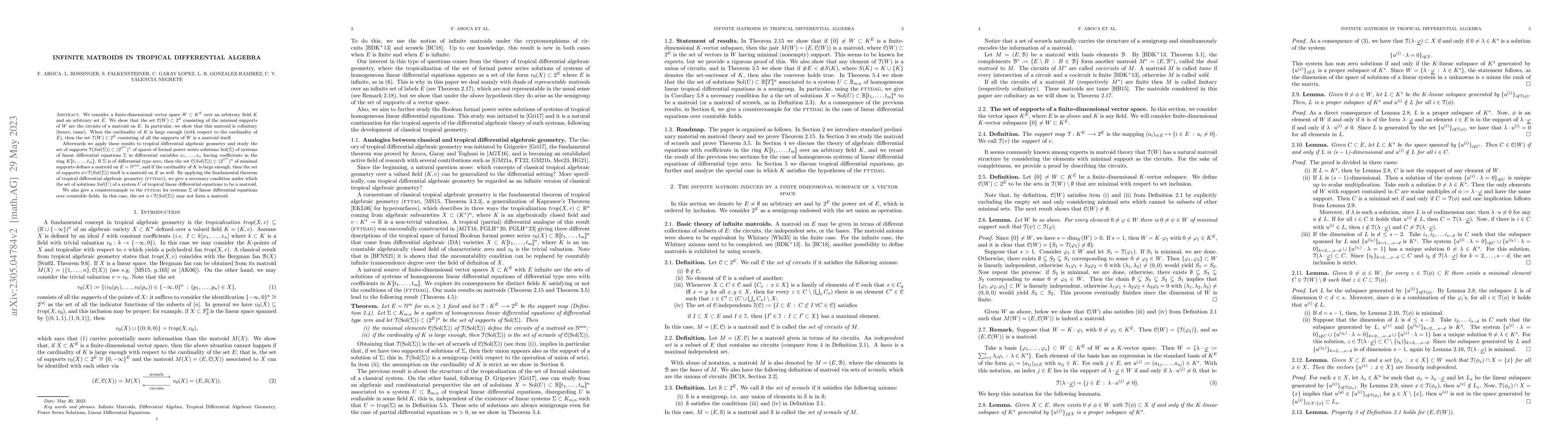 Thumbnail for Infinite matroids in tropical differential algebra