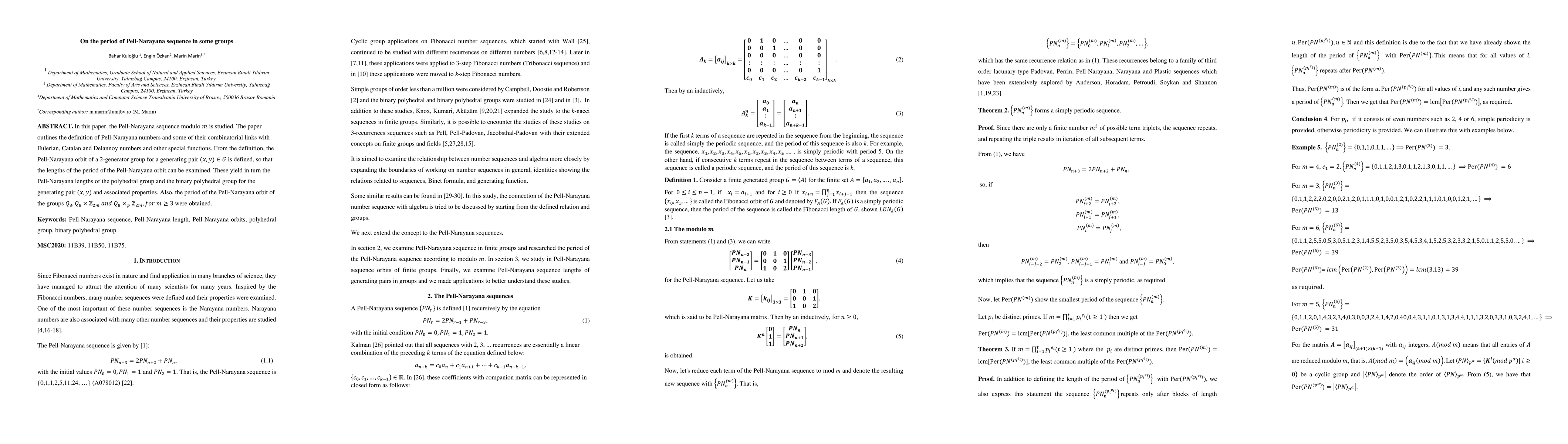 Thumbnail for On the period of Pell-Narayana sequence in some groups