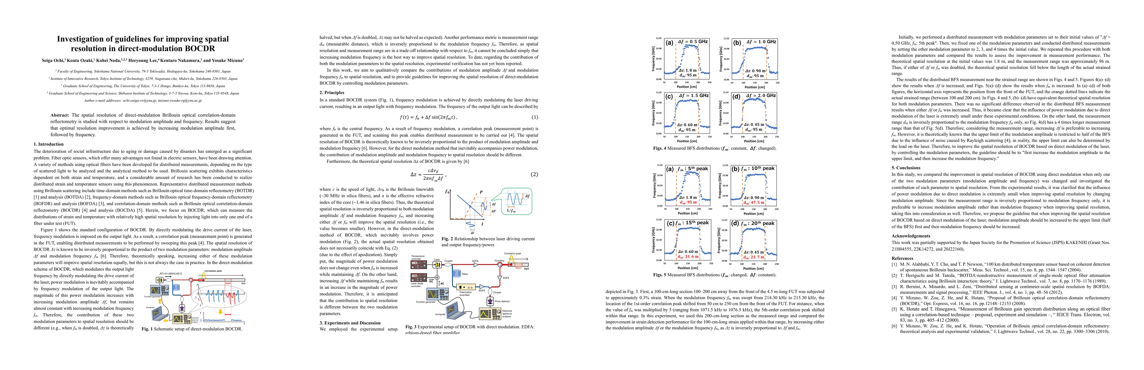Thumbnail for Investigation of guidelines for improving spatial resolution in
  direct-modulation BOCDR