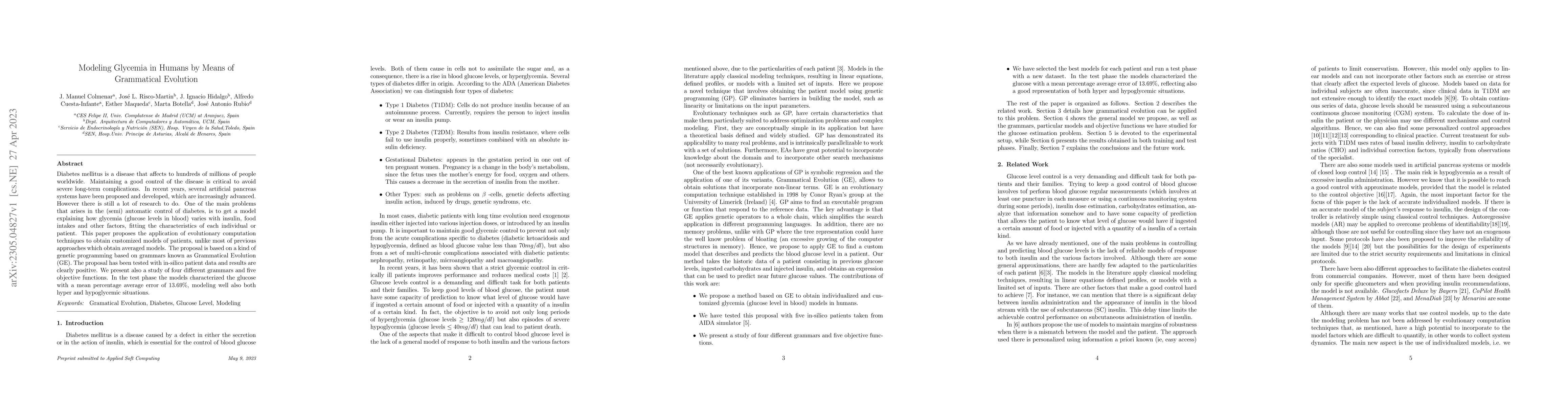 Thumbnail for Modeling glycemia in humans by means of Grammatical Evolution