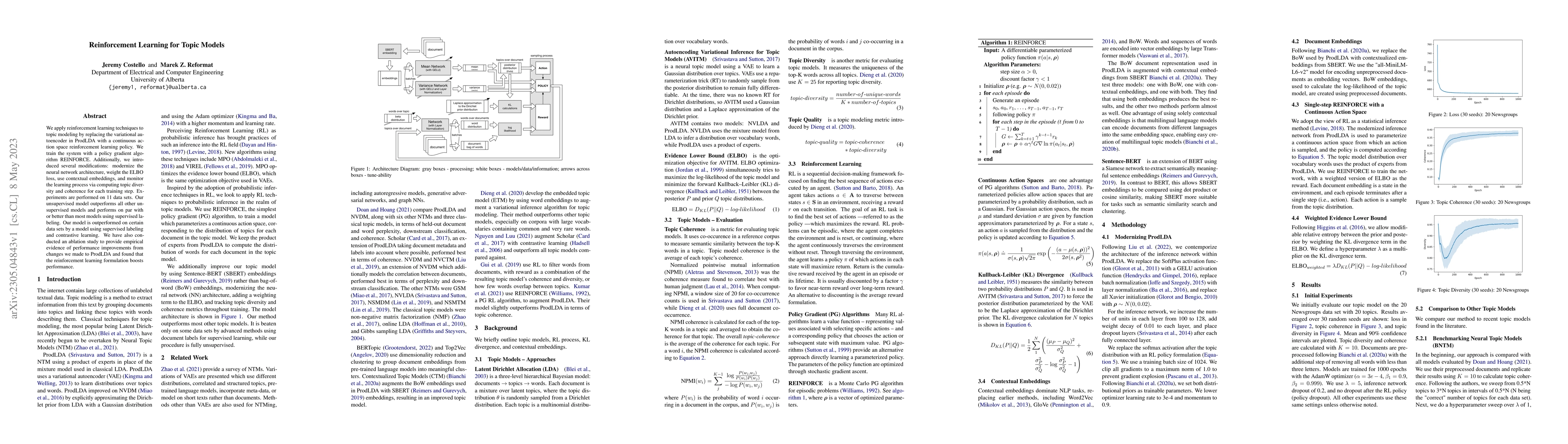 Thumbnail for Reinforcement Learning for Topic Models