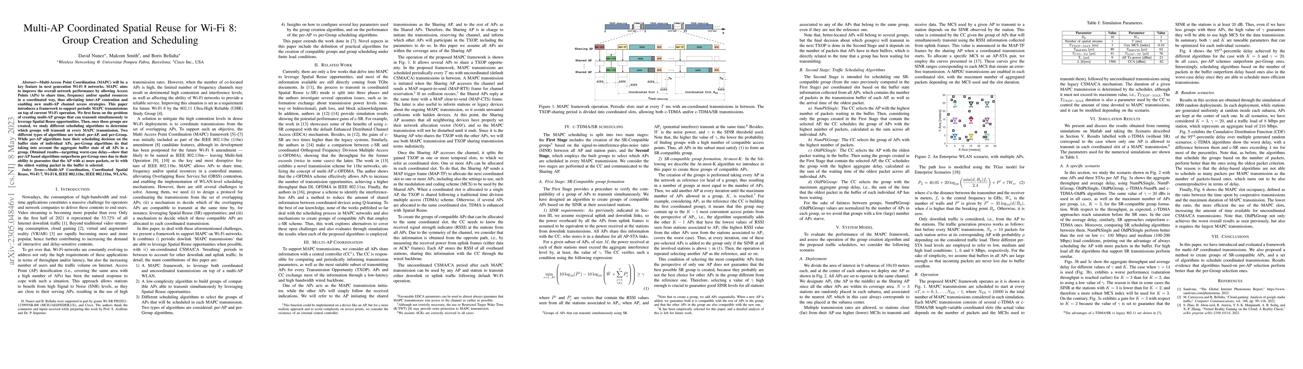 Thumbnail for Multi-AP Coordinated Spatial Reuse for Wi-Fi 8: Group Creation and
  Scheduling