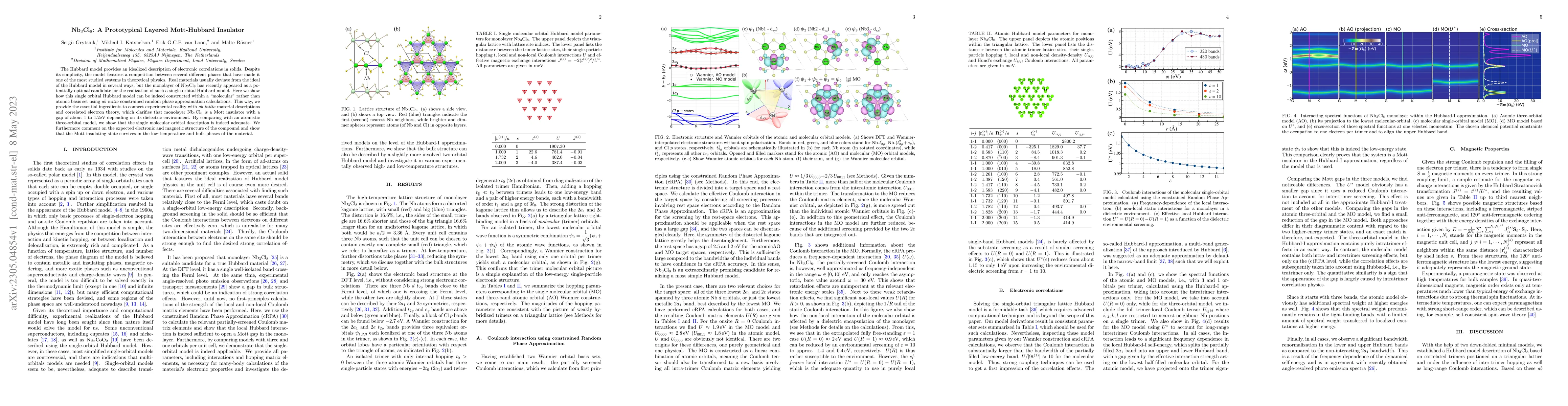 Thumbnail for Nb$_3$Cl$_8$: A Prototypical Layered Mott-Hubbard Insulator