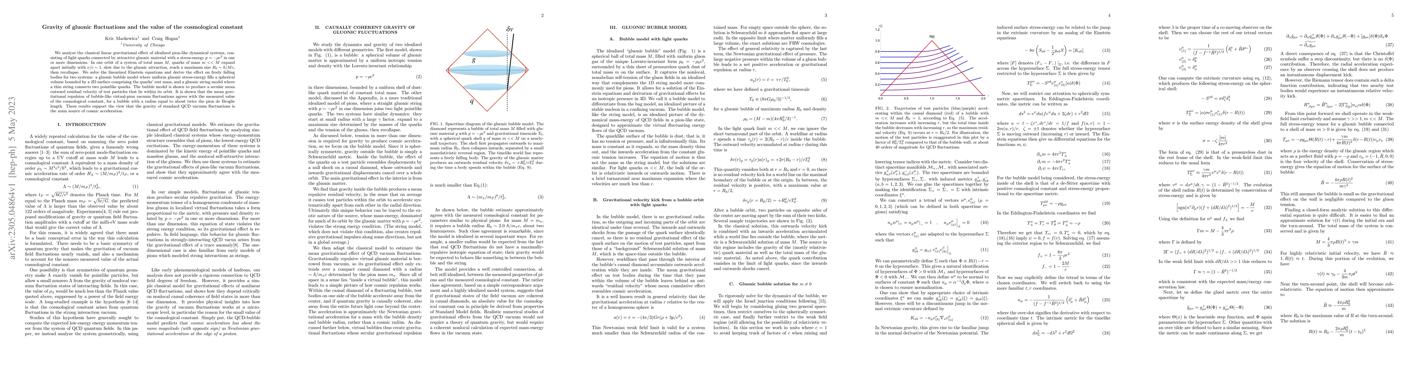 Thumbnail for Gravity of gluonic fluctuations and the value of the cosmological
  constant