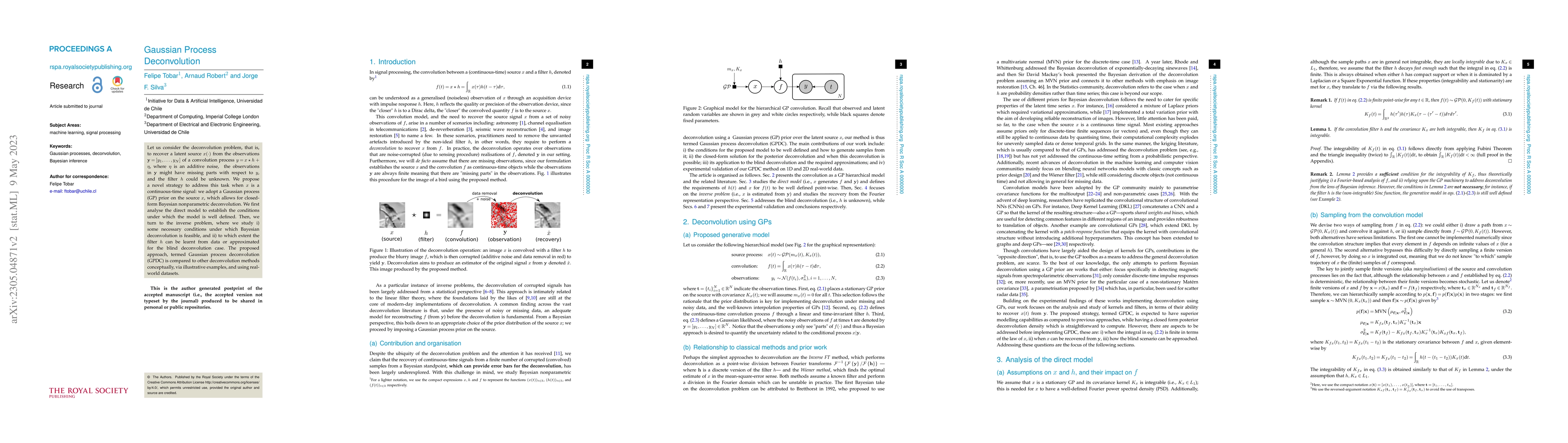 Thumbnail for Gaussian process deconvolution