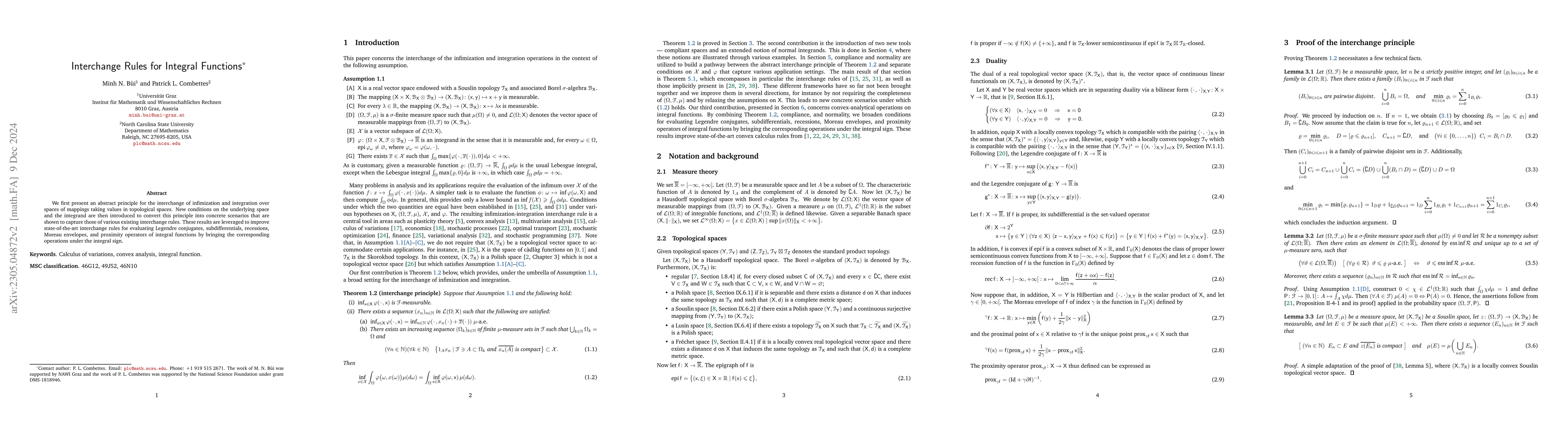 Thumbnail for Interchange Rules for Integral Functions