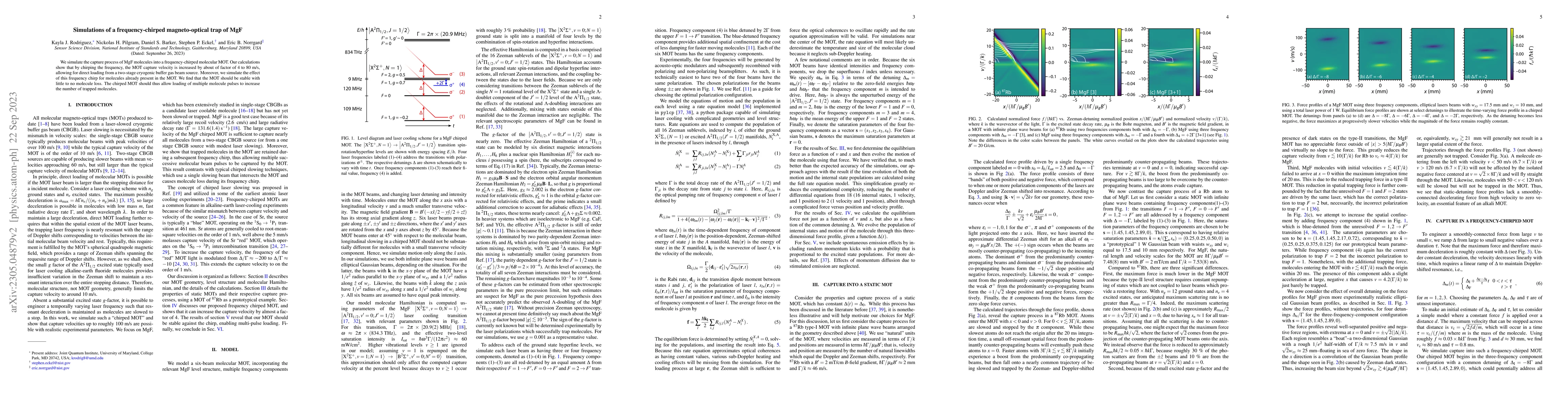 Thumbnail for Simulations of a frequency-chirped magneto-optical trap of MgF