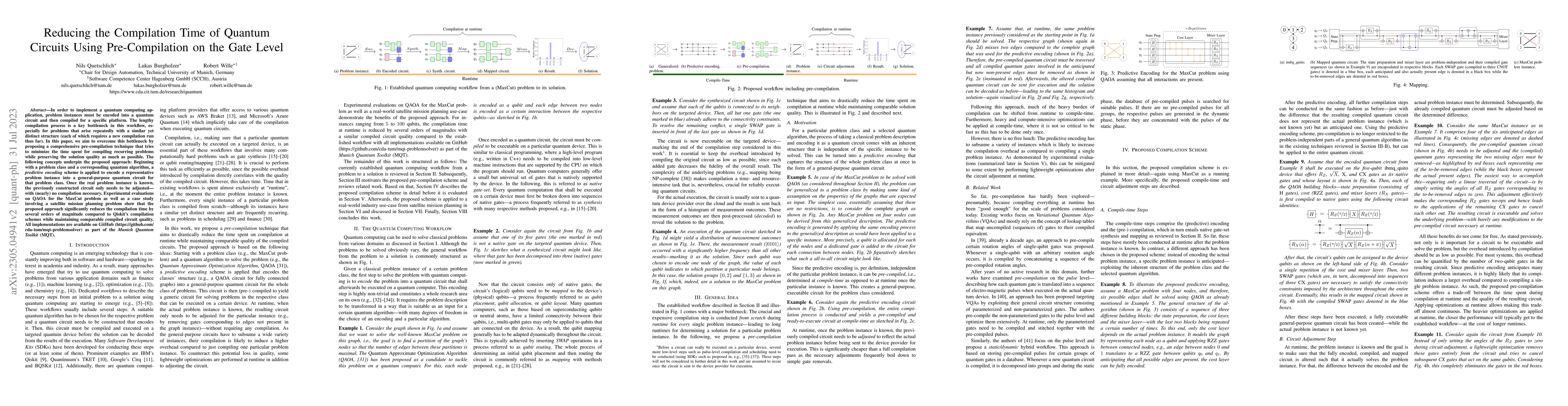 Thumbnail for Reducing the Compilation Time of Quantum Circuits Using Pre-Compilation
  on the Gate Level