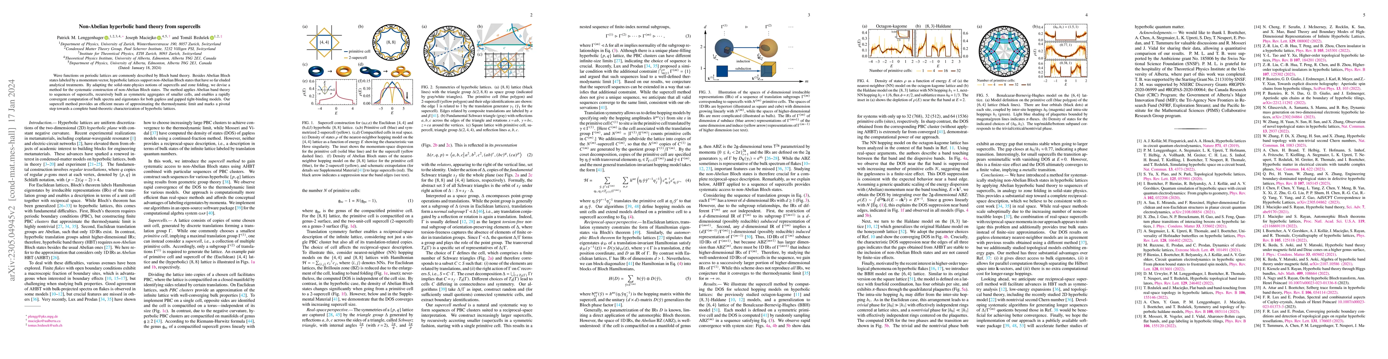 Thumbnail for Non-Abelian hyperbolic band theory from supercells