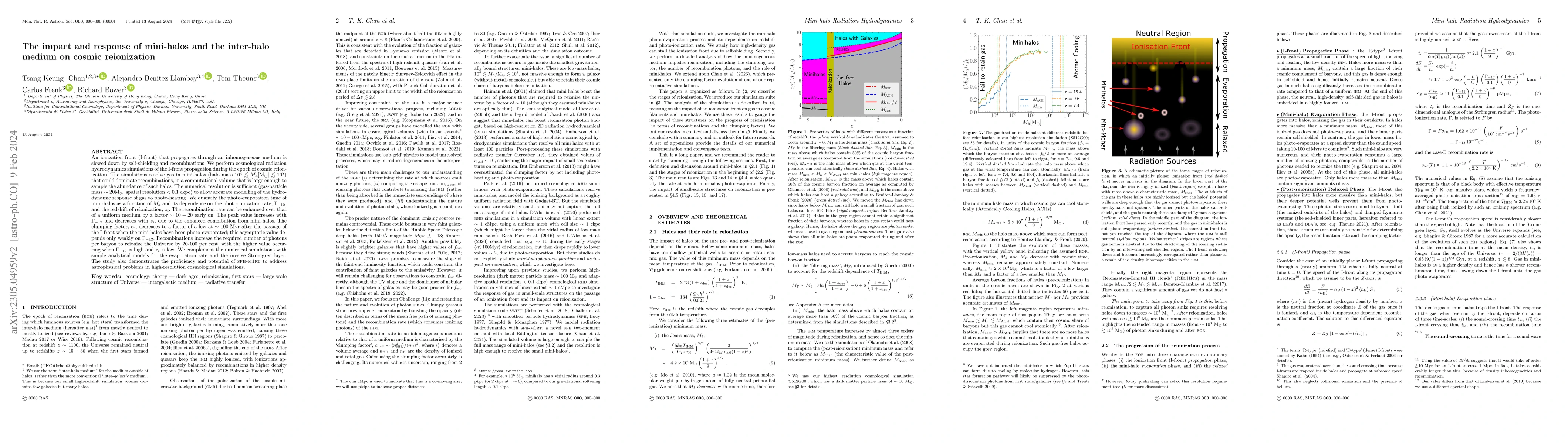 Thumbnail for The impact and response of minihalos and the inter-halo medium on cosmic
  reionization