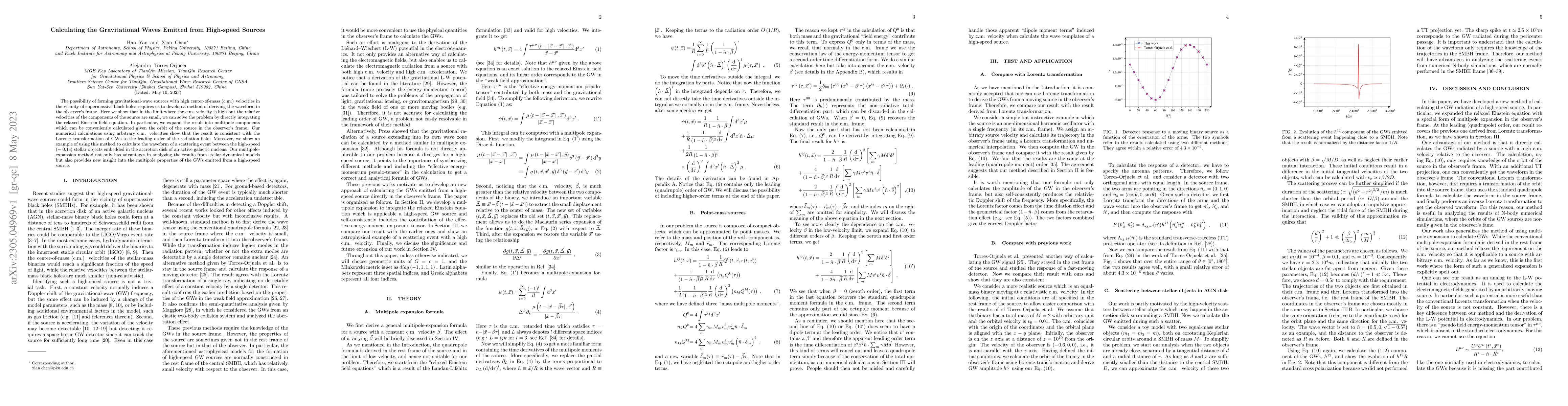 Thumbnail for Calculating the Gravitational Waves Emitted from High-speed Sources