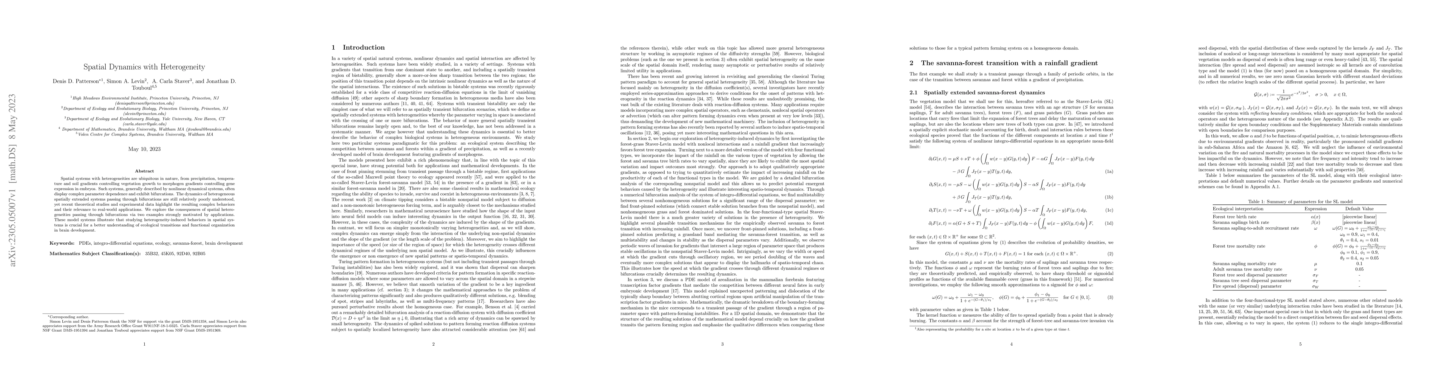 Thumbnail for Spatial Dynamics with Heterogeneity