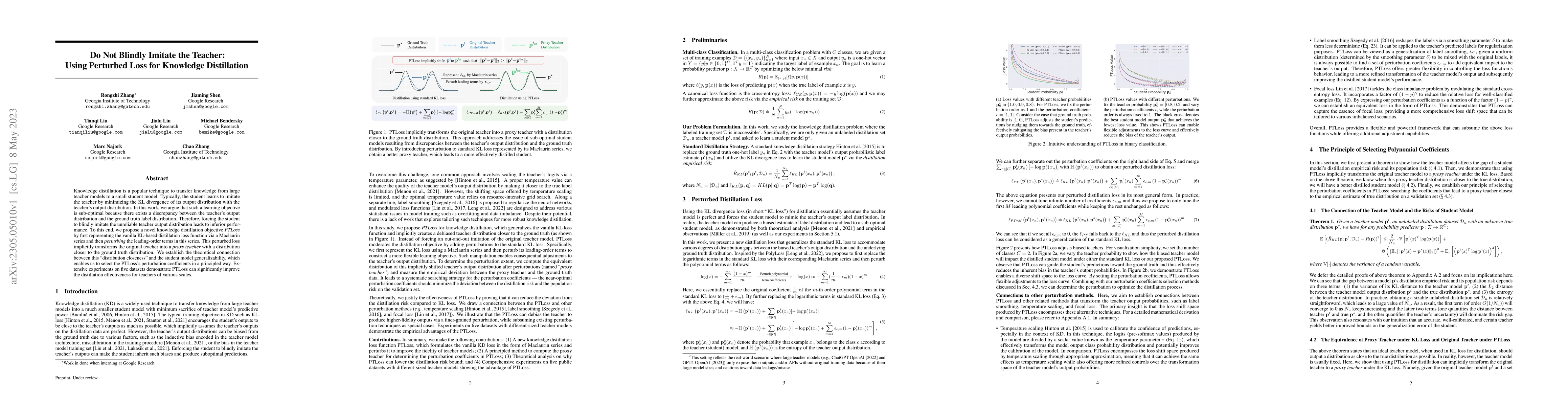 Thumbnail for Do Not Blindly Imitate the Teacher: Using Perturbed Loss for Knowledge
  Distillation