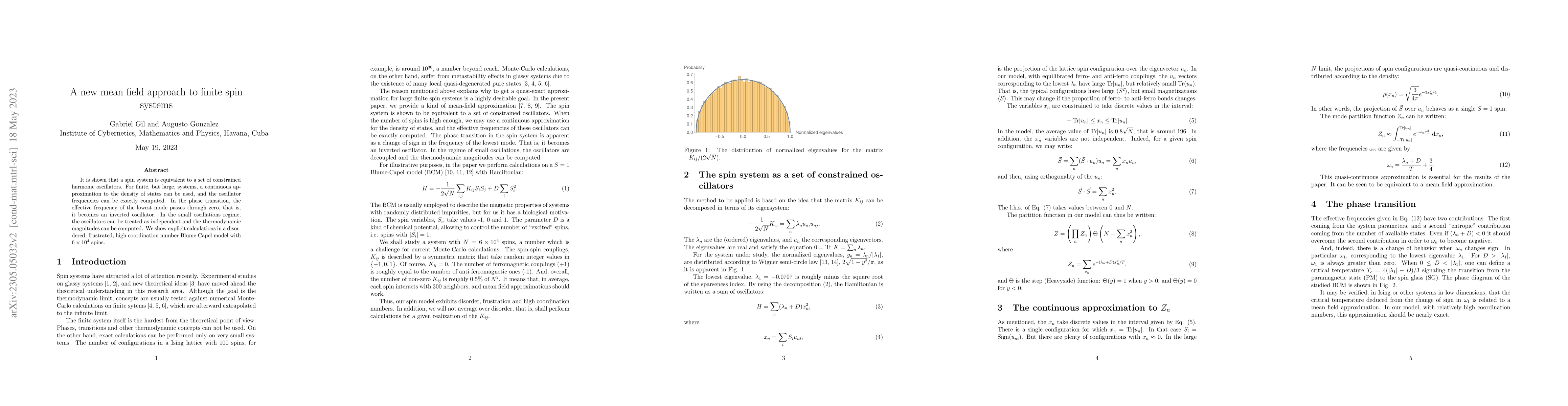 Thumbnail for A new mean field approach to finite spin systems