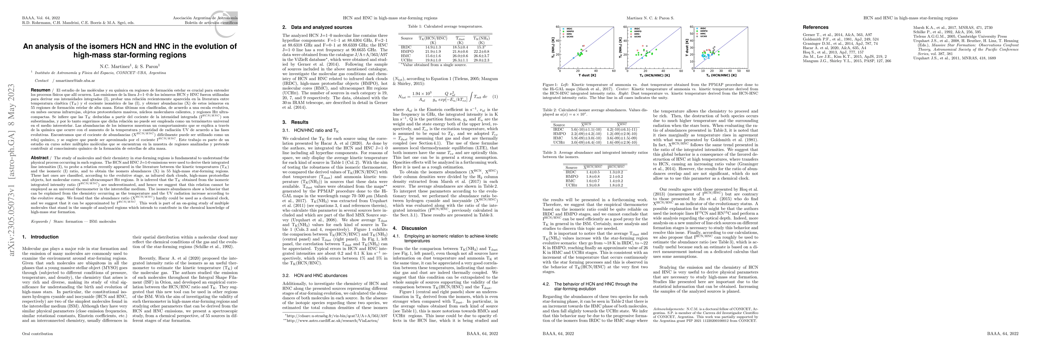 Thumbnail for An analysis of the isomers HCN and HNC in the evolution of high-mass
  star-forming regions