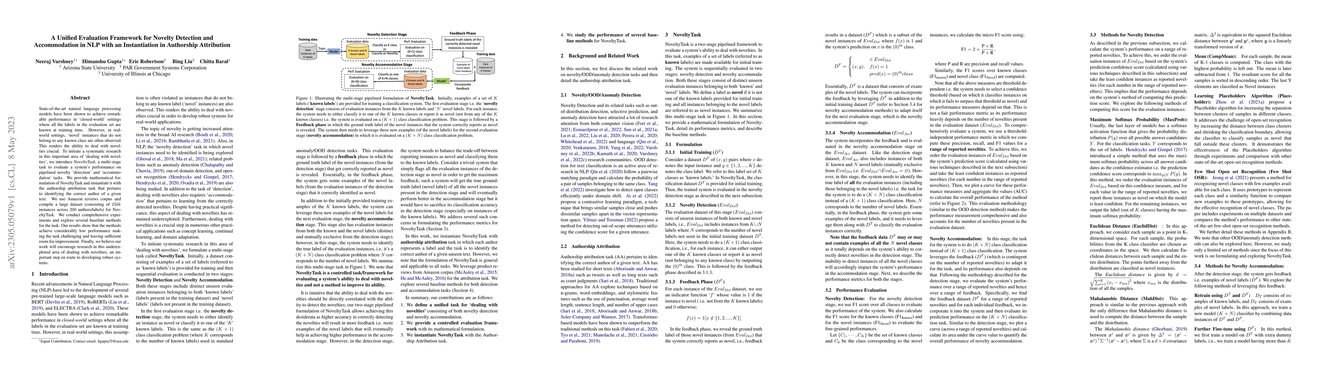 Thumbnail for A Unified Evaluation Framework for Novelty Detection and Accommodation
  in NLP with an Instantiation in Authorship Attribution