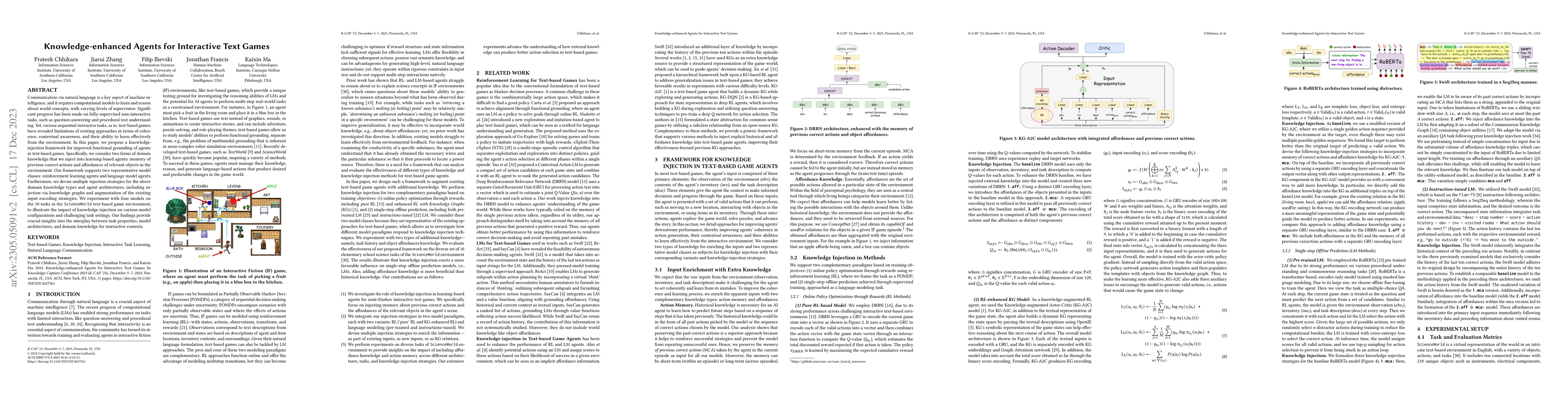 Thumbnail for Knowledge-enhanced Agents for Interactive Text Games