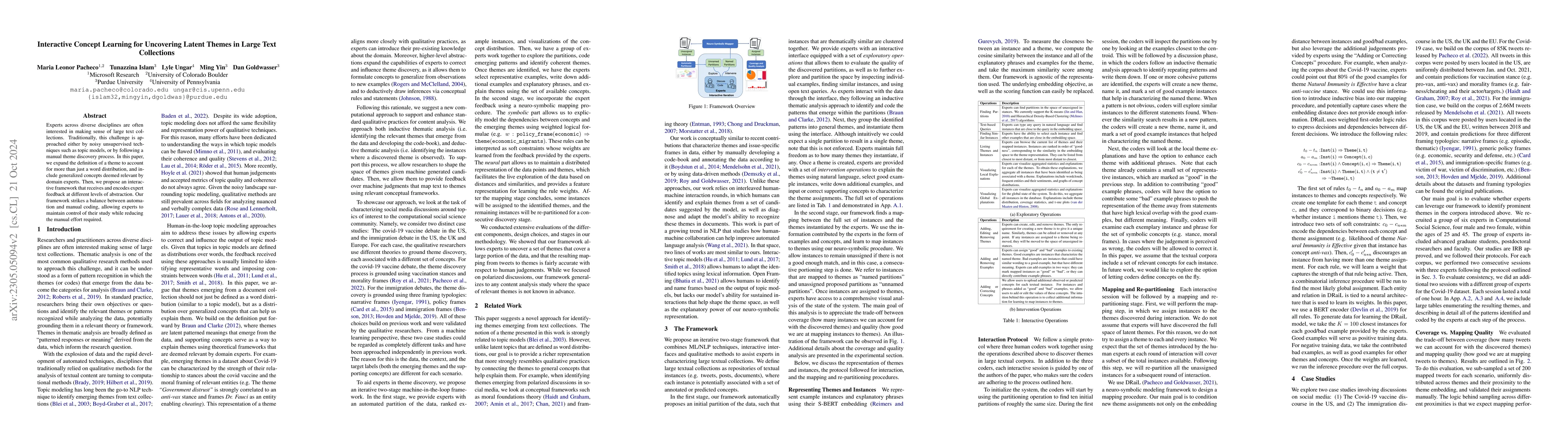 Thumbnail for Interactive Concept Learning for Uncovering Latent Themes in Large Text
  Collections