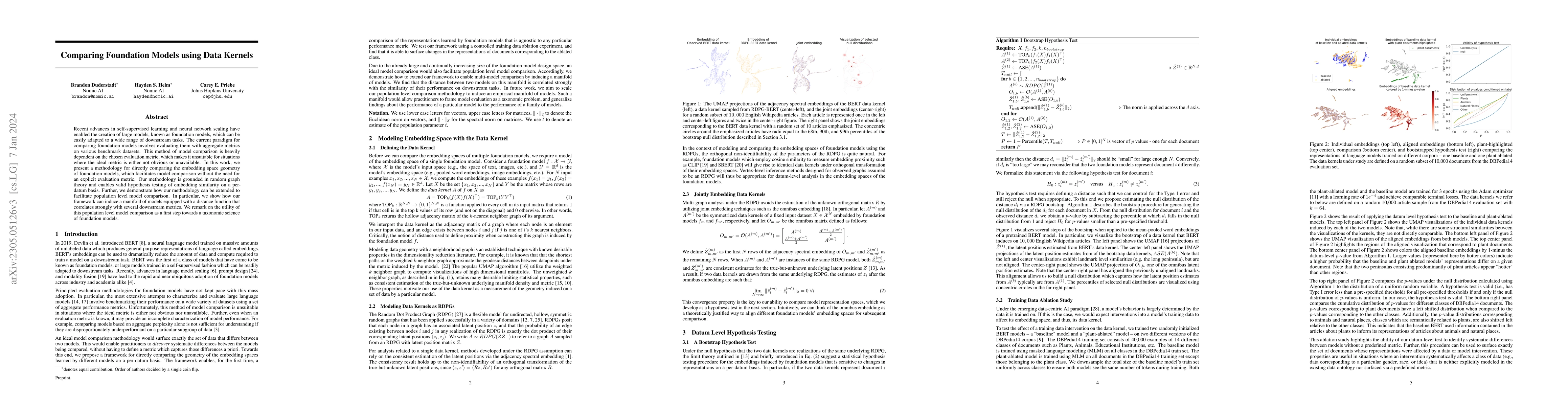 Thumbnail for Comparing Foundation Models using Data Kernels