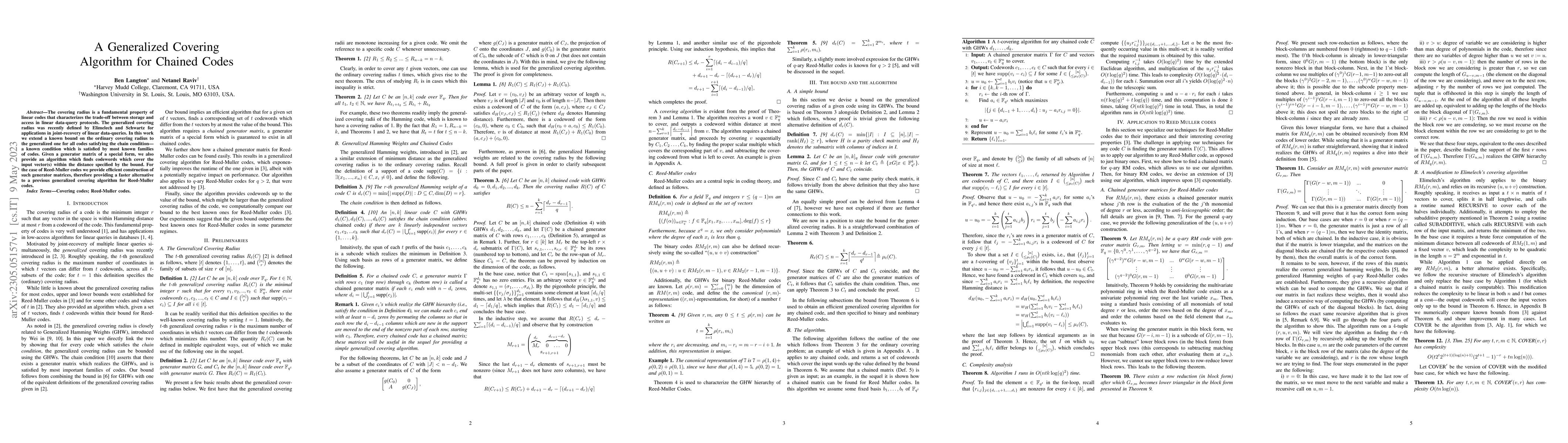 Thumbnail for A Generalized Covering Algorithm for Chained Codes