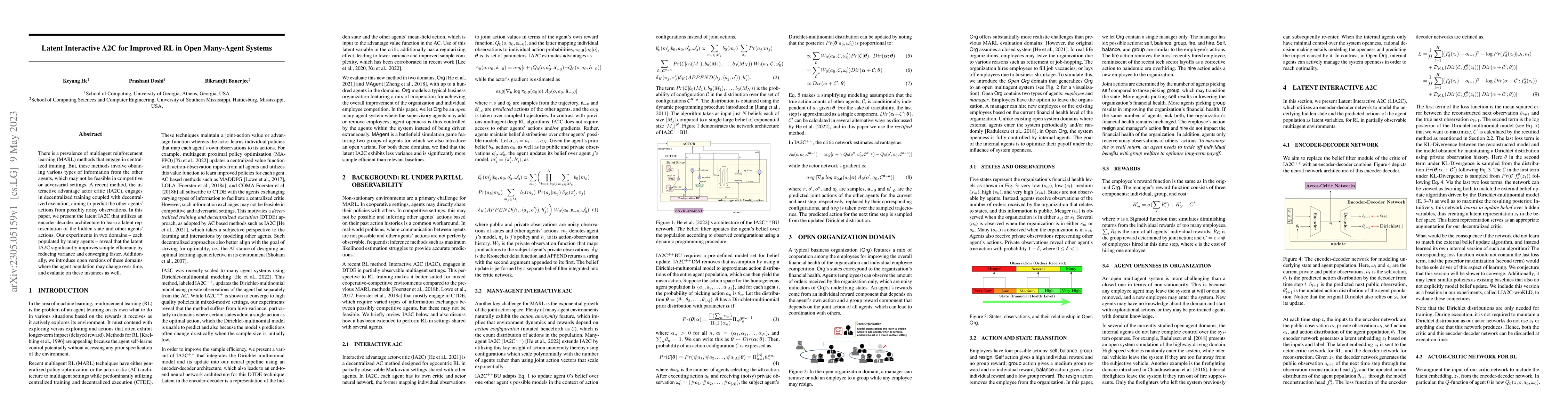 Thumbnail for Latent Interactive A2C for Improved RL in Open Many-Agent Systems