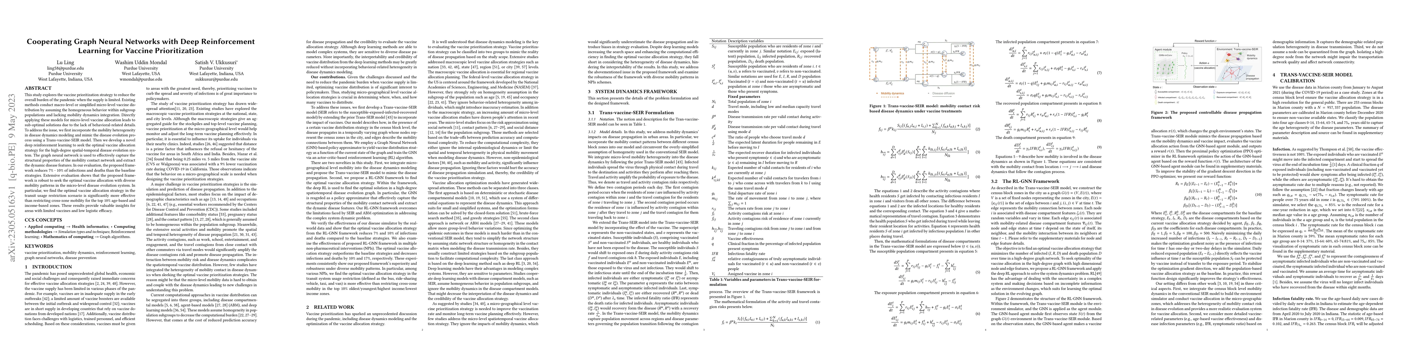 Thumbnail for Cooperating Graph Neural Networks with Deep Reinforcement Learning for
  Vaccine Prioritization