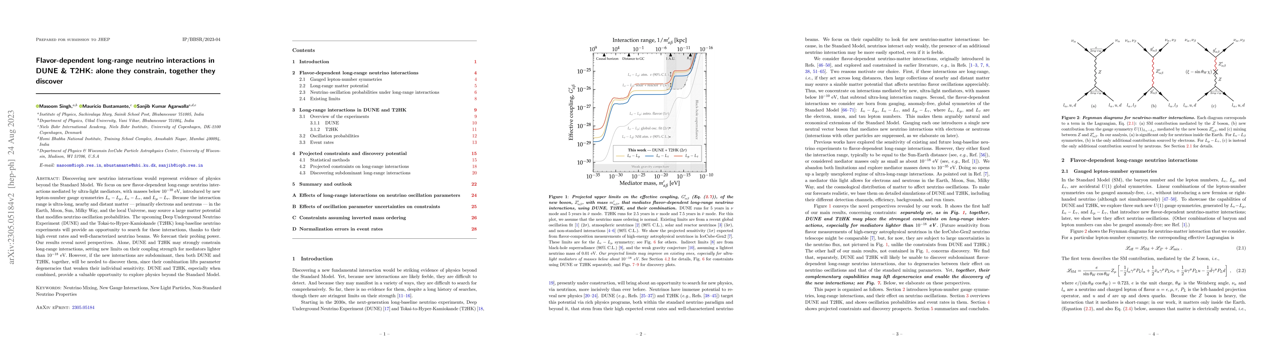 Thumbnail for Flavor-dependent long-range neutrino interactions in DUNE & T2HK: alone
  they constrain, together they discover