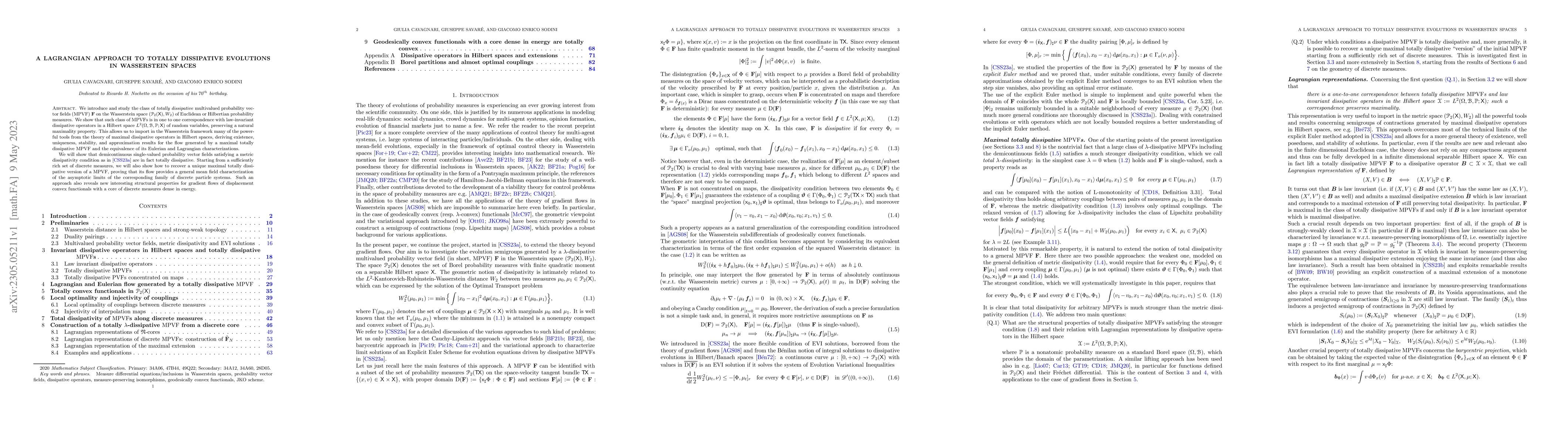 Thumbnail for A Lagrangian approach to totally dissipative evolutions in Wasserstein
  spaces