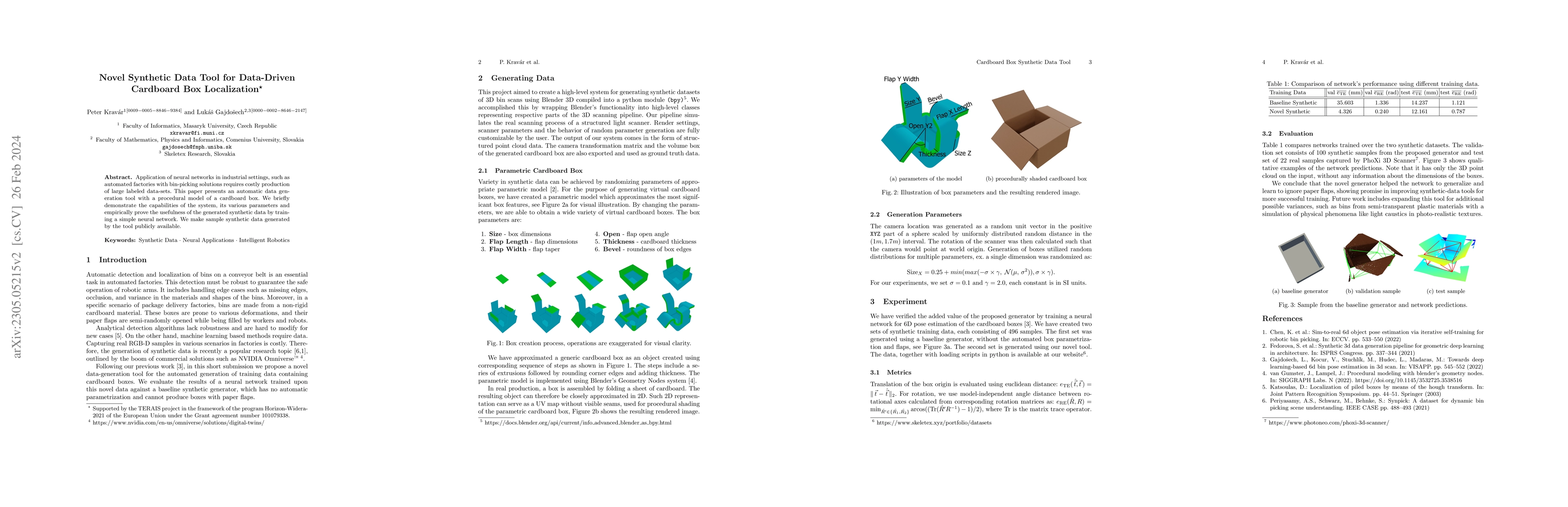 Thumbnail for Novel Synthetic Data Tool for Data-Driven Cardboard Box Localization