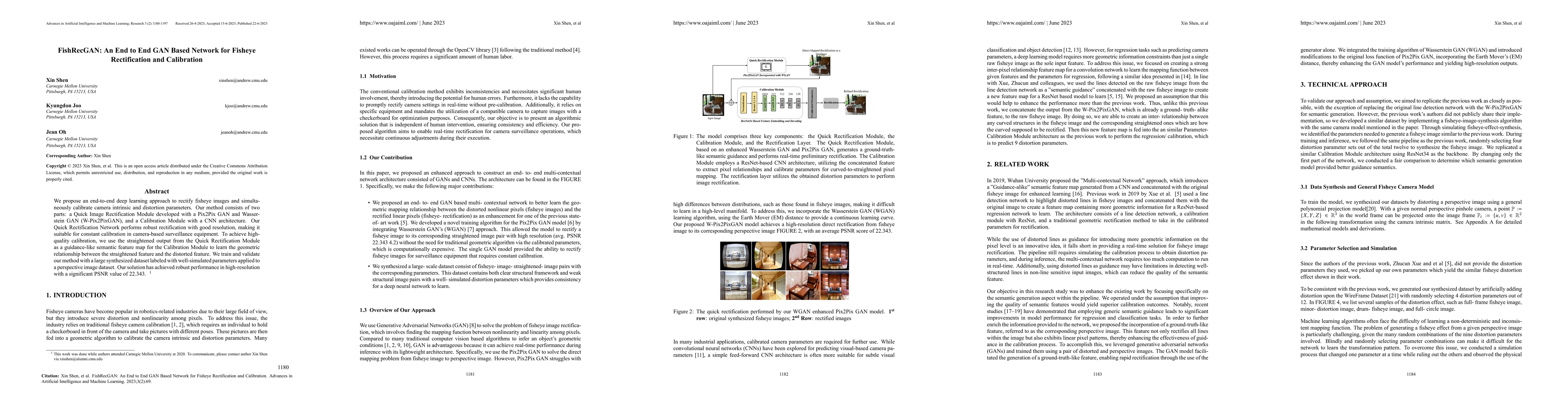 Thumbnail for FishRecGAN: An End to End GAN Based Network for Fisheye Rectification
  and Calibration