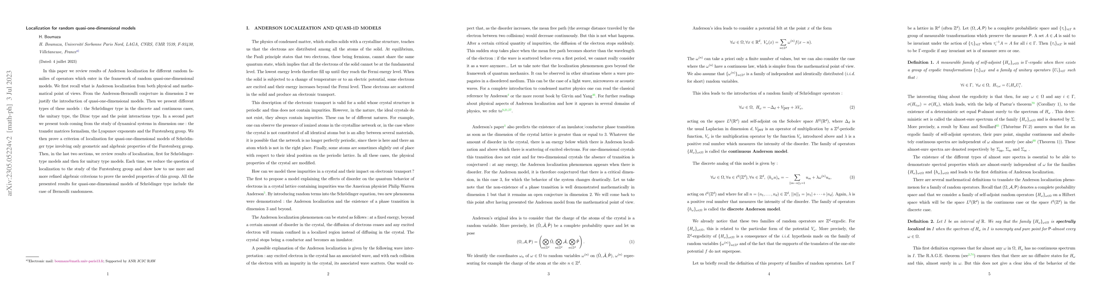 Thumbnail for Localization for random quasi-one-dimensional models