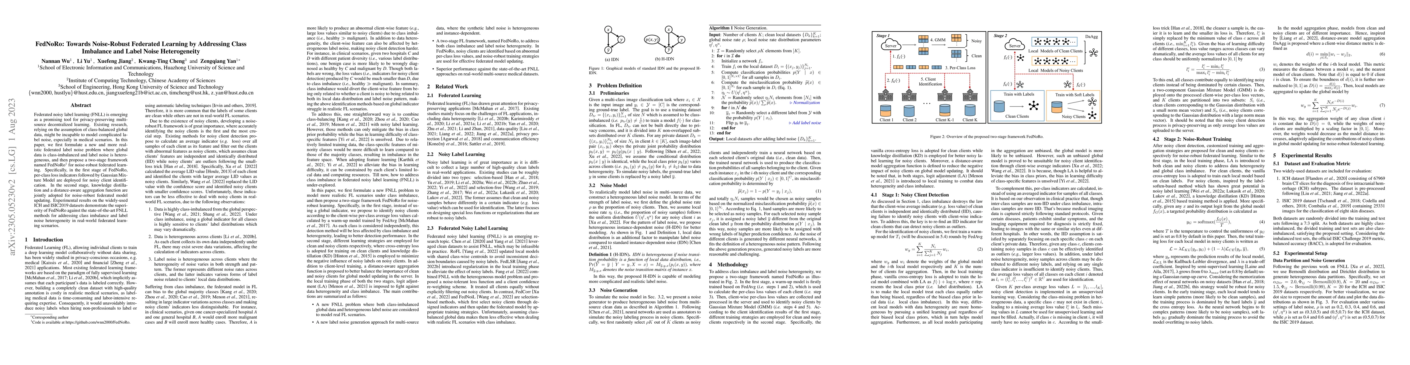 Thumbnail for FedNoRo: Towards Noise-Robust Federated Learning by Addressing Class
  Imbalance and Label Noise Heterogeneity