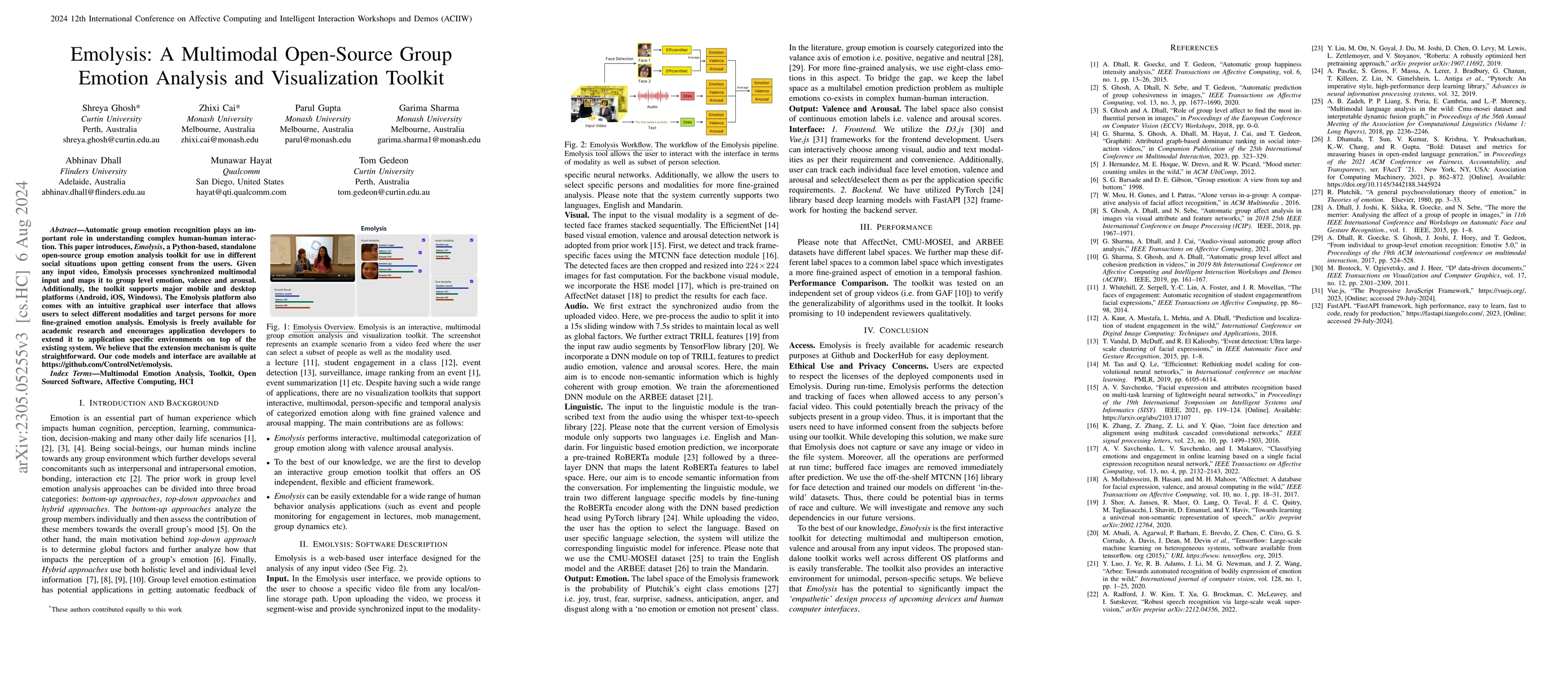 Thumbnail for Emolysis: A Multimodal Open-Source Group Emotion Analysis and
  Visualization Toolkit