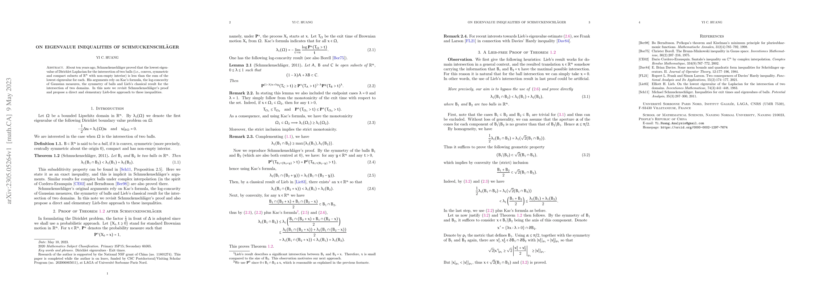 Thumbnail for On eigenvalue inequalities of Schmuckenschlager